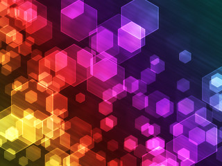 Абстрактный фон с разноцветными шестиугольниками