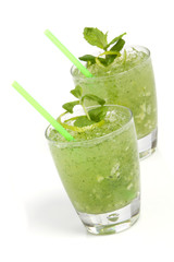 Miami Mojito cocktail isolation on a white