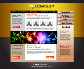 High Tech Website Template with Attrative colours