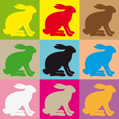 Bunte Osterhasen Muster