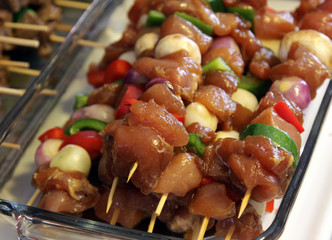 Uncooked Shish Kebabs