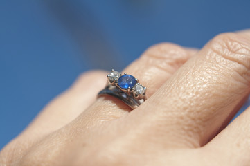 Sapphire Ring Blue Sky