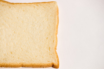 Bread on white background