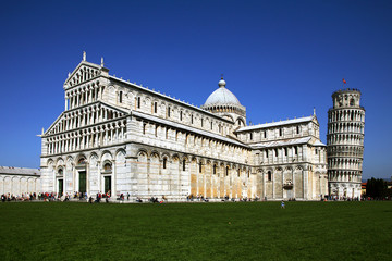 Fototapeta premium Pisa, la torre pendente e il Duomo