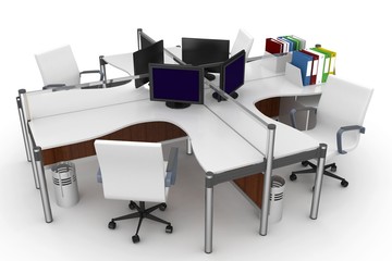 3d furniture office space