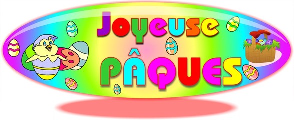 bouton joyeuse pâques