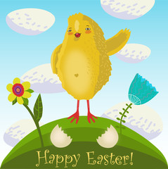 Happy easter background in vector