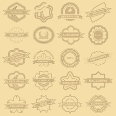 Vector great collection of sale signs