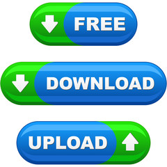 Download buttons. Vector set for web.