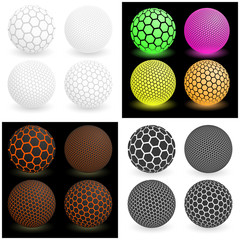 Abstract globes. Vector illustration.