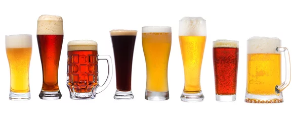Foto auf Acrylglas Alkohol set with different beer