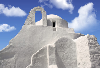 Greek church in the clouds