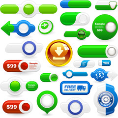 Vector great collection of web elements.