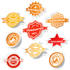 Vector guarantee label set. Great collection.