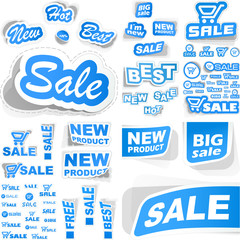 Vector set of sale design elements.