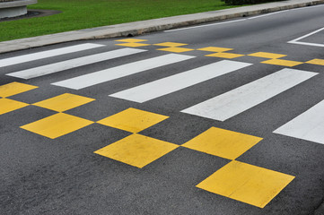 Zebra Crossing With A Road Hump