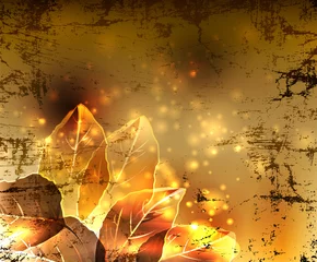 Rolgordijnen gold leaves. vector illustration © blina