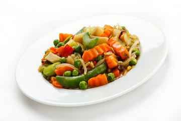 Vegetarian food - boiled vegetables