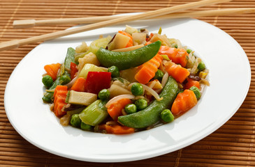 Vegetarian food - boiled vegetables