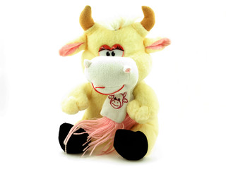 Игрушечная персиковая корова