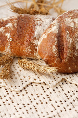 fresh bread on the table