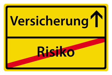 Obraz premium Versicherung anstatt Risiko