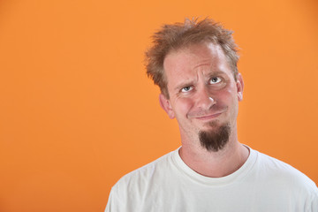 Obraz premium Messy and Annoyed Man