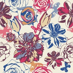 Fototapety  floral vector texture