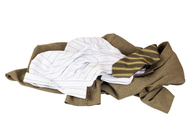 Clothes lots isolated on white