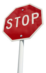 Red stop sign