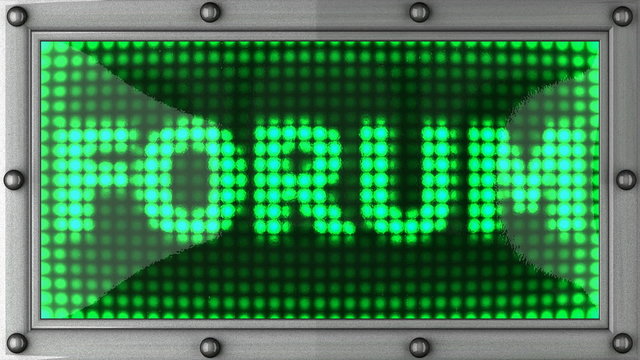 forum announcement on the LED display