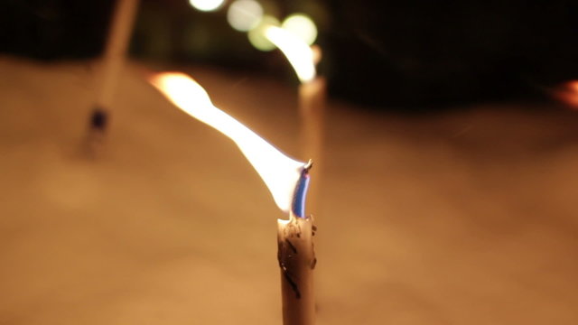 Fackel Schnee Candle