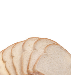 Stack of White Bread Border Background