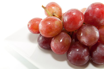 bunch of red grapes isolated