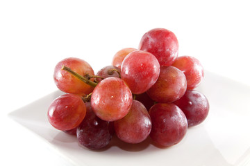 bunch of red grapes isolated