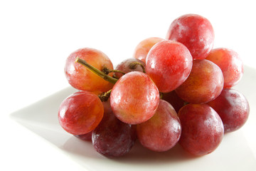 bunch of red grapes isolated