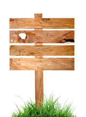 wooden signboard