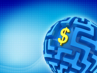 Dollar puzzle. Business abstract background