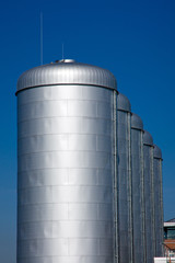 Bright silver tanks