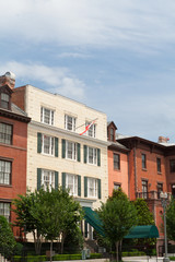 Fototapeta na wymiar Blair House Flaga kanadyjski Row Strona główna Waszyngton