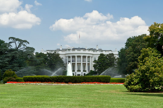 White House South Lawn with Fountain Washington DC