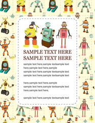 cartoon robot card