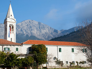 Fototapeta premium Great monastery with tower
