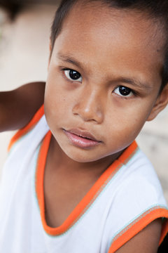 Young Asian boy portrait in Philippines