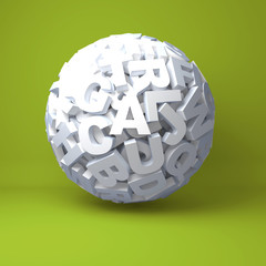 Ball from letters