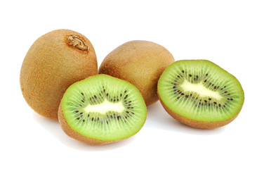 Kiwis isolated on white background