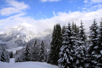 Obrazy na Szkle  Zimowy krajobraz na Arlberg