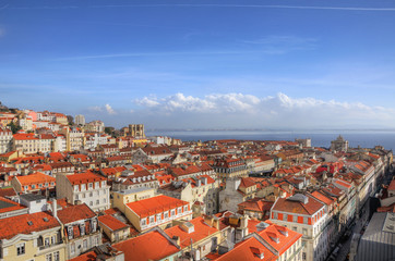 Fototapeta na wymiar Lisbon / Lisboa - Scenic View above the city