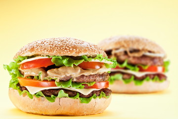 Two hamburgers