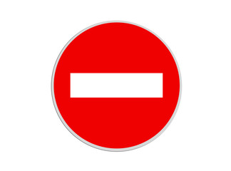 Round sign No Entry
